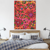 HESTIA: Sacred Ember- Maximalistische Canvasprint Canvas Afdruk (Insitu (Slaapkamer))