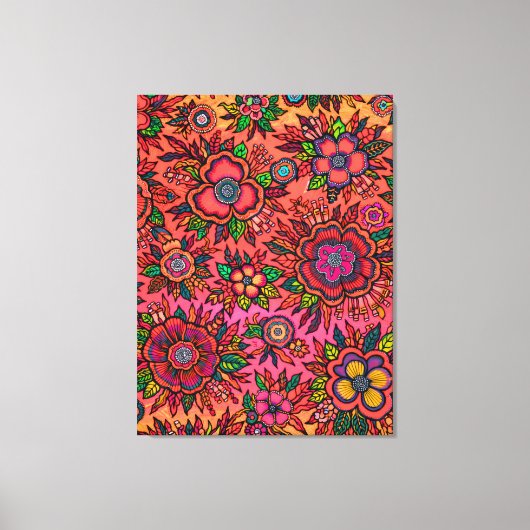 HESTIA: Sacred Ember- Maximalistische Canvasprint Canvas Afdruk (Voorkant)
