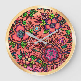 HESTIA: Sacred Ember- Maximalistische Kunstwandklo Grote Klok