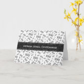 het 100ste Zwart-witte Patroon van het Aantal van Kaart (Gele Bloem)