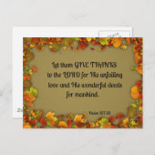 Het 107:31 van de psalm laat hen bedankt aan Lord… Briefkaart (Voorkant / Achterkant)