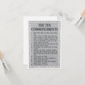 Het 10 Gegeboden Flat Wenskaart Kaart (Voorkant / Achterkant in situ)