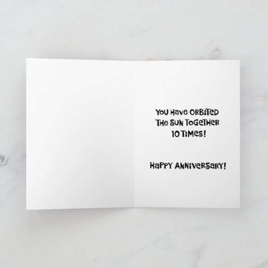 Het 10e Jubileum van het paar Kaart (Binnen)