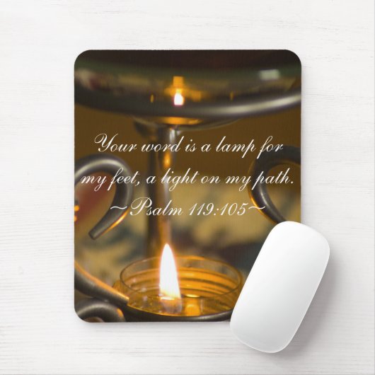 Het 119:105 Mousepad van de psalm Muismat (Met muis)