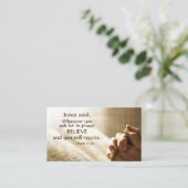 Het 11:24 van het teken Wat u om in gebed vraagt Visitekaartje (Staand voorkant)