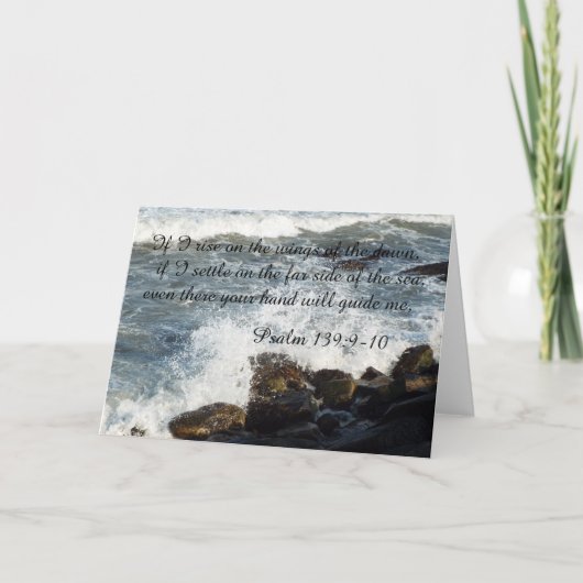 Het 139:9 van de het citaatPsalm van de bijbel - Kaart (Voorkant)