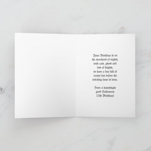 het 13de Spook en de Pompoenen van Halloween van Kaart (Binnen)