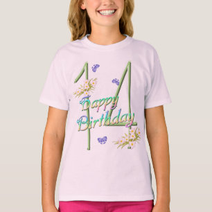 het 14de Shirt van de Verjaardag met Regenbogen en