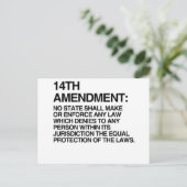 HET 14e AMENDEMENT Briefkaart (Staand voorkant)