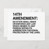 HET 14e AMENDEMENT Briefkaart (Voorkant / Achterkant)