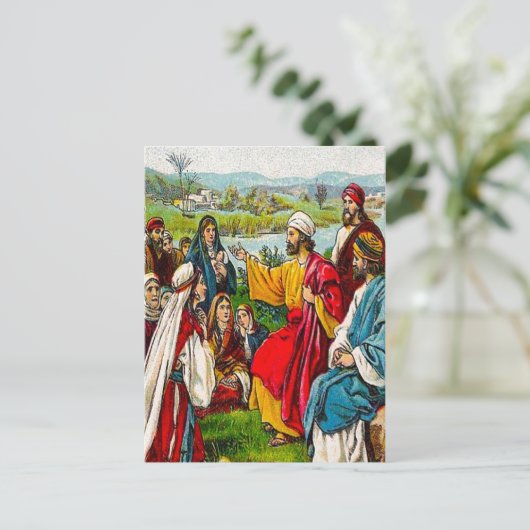 Het 16:14 van handelingen - 15 het Hart van Lord Briefkaart (Staand voorkant)