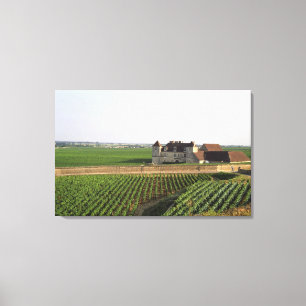 Het 16e-eeuwse klooster en Clos de Vougeot Canvas Afdruk