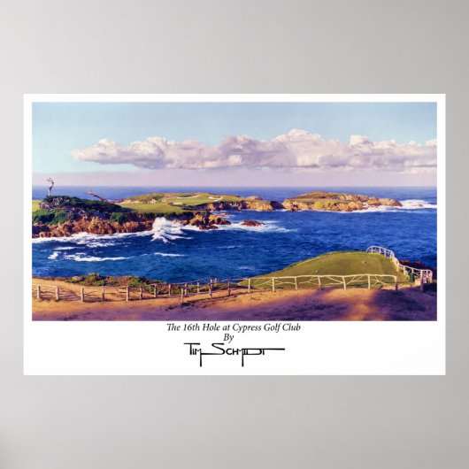 Het 16e gat bij Cypress Golf Club Poster (Voorkant)