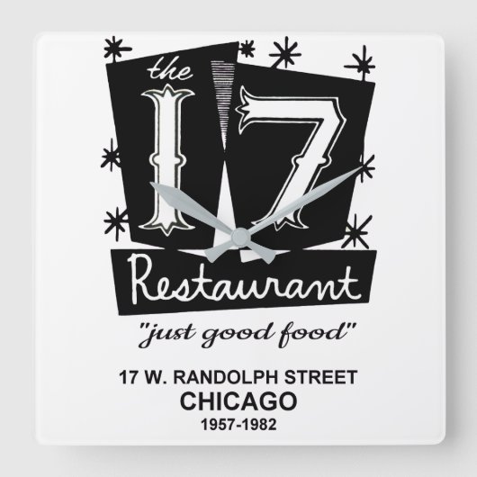 Het 17 restaurant Chicago, IL Vierkante Klok (Voorkant)