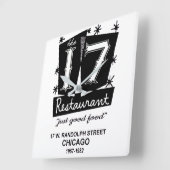 Het 17 restaurant Chicago, IL Vierkante Klok (Hoek)