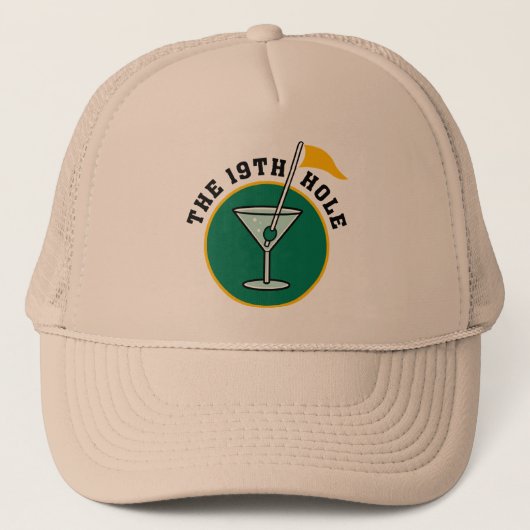 Het 19de Gay Funny Golf Dadism cadeau Trucker Pet (Voorkant)