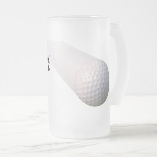 Het 19e gat matglas bierpul (Voorkant rechts)