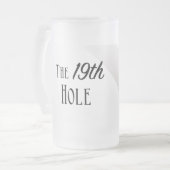 Het 19e gat matglas bierpul (Voorkant links)