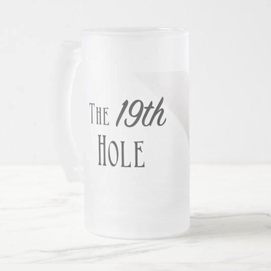 Het 19e gat matglas bierpul (Voorkant links)