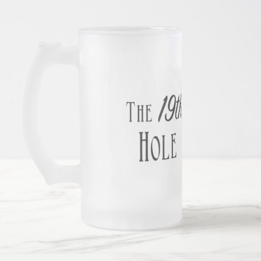 Het 19e gat matglas bierpul (Links)