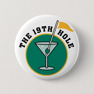 Het 19e gat ronde button 5,7 cm