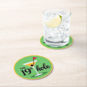 Het 19e hole Golf Humor ontwerp Ronde Kartonnen Onderzetter (Insitu)