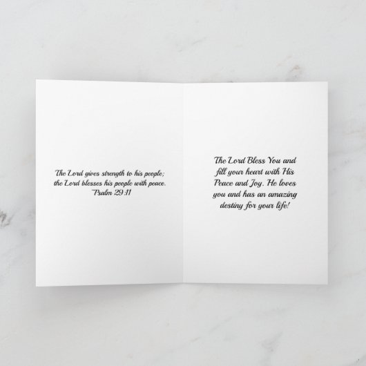 Het 1:6 van Philippians hij die met een goede het Kaart (Binnen)