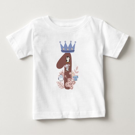 Het 1e verjaardagsfeest van de kleine koning Shirt (Voorkant)