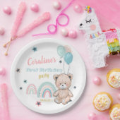 Het 1e Verjaardagspapier Bord met leuke teddybeer (Feest)