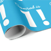 het 1st Blauwe Wit van de Naam van de Douane van Cadeaupapier (Rol Hoek)