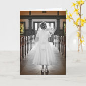 het 1st Wenskaart van de Heilige Communie Kaart (Gele Bloem)