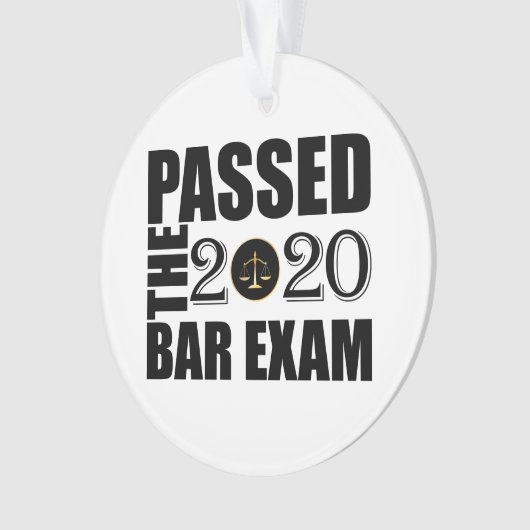 Het 2020-balkexamen is doorlopen ornament (voorkant)