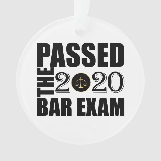 Het 2020-balkexamen is doorlopen ornament (voorkant)