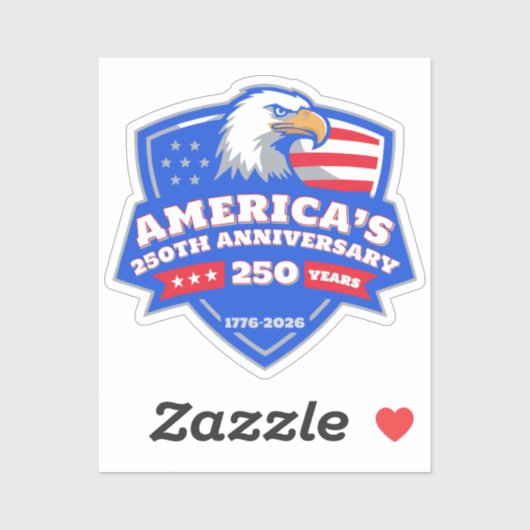 Het 250ste Jubileum Eagle Badge Vinyl Sticker (Vel)