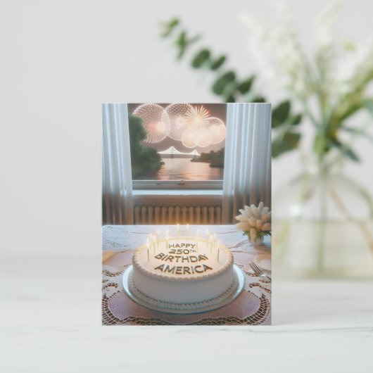 Het 250ste verjaardagsfeest van Amerika Briefkaart (Staand voorkant)