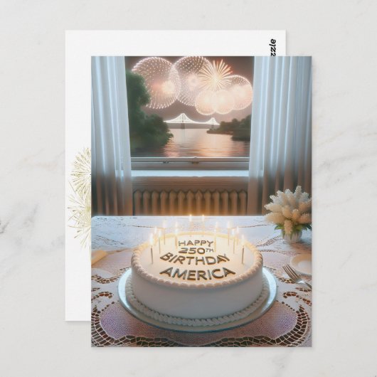 Het 250ste verjaardagsfeest van Amerika Briefkaart (Voorkant / Achterkant)