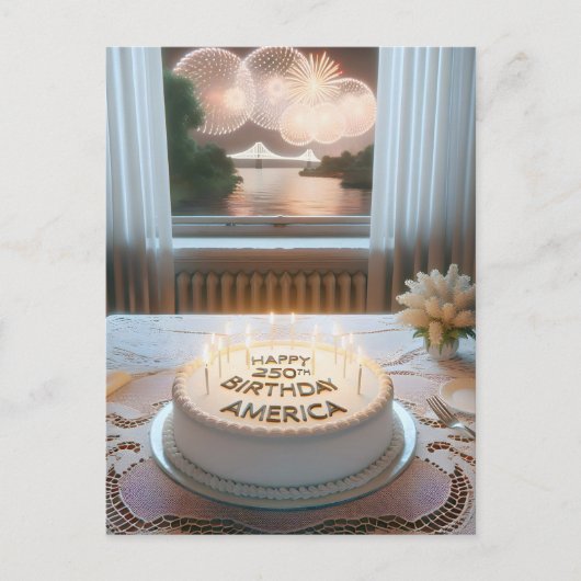 Het 250ste verjaardagsfeest van Amerika Briefkaart (Voorkant)