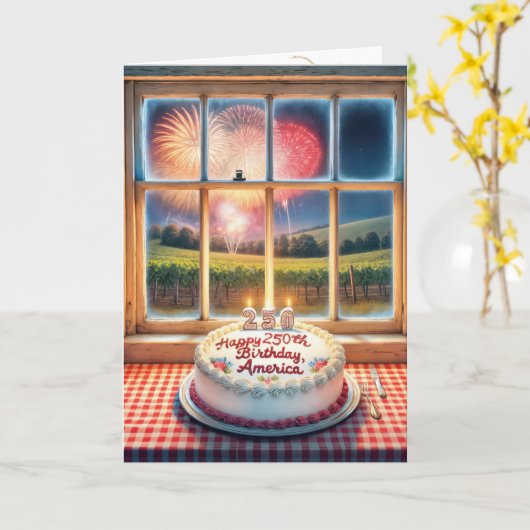 Het 250ste verjaardagsfeest van Amerika Kaart (Gele Bloem)