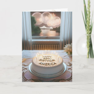Het 250ste verjaardagsfeest van Amerika Kaart