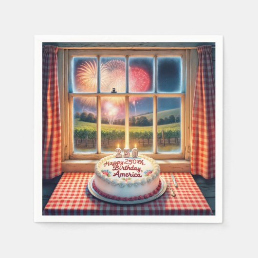 Het 250ste verjaardagsfeest van Amerika Servet (Voorkant)