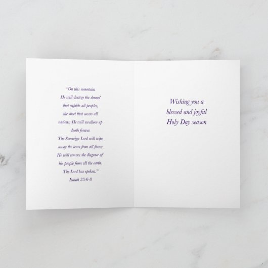 Het 25:6 van Isaiah - de Kaart van 8 Feest (Binnen)