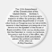 Het 25e amendement magneet (Voorkant)