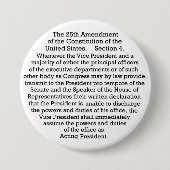 Het 25e amendement ronde button 7,6 cm (Voorkant)