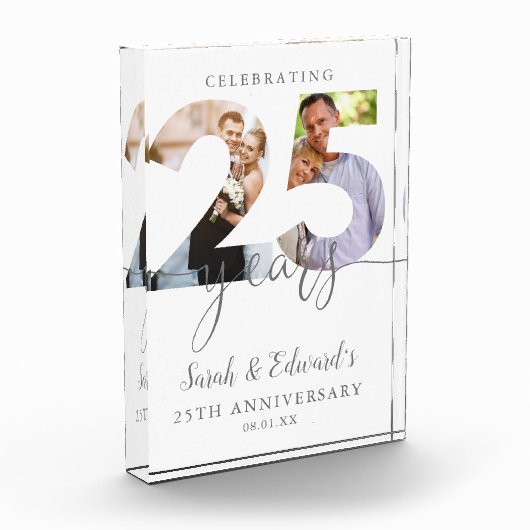 Het 25ste Jubileum van de bruiloft 2 Fotoblokken (Links)