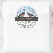 het 25ste Jubileum van het Huwelijk, Sialia van Ronde Sticker (Tas)