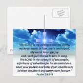 Het 28:7 van de psalm - 9 briefkaart (Voorkant / Achterkant)