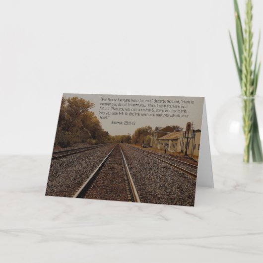 Het 29:11 van Jeremiah.  5x7 kaart (Voorkant)