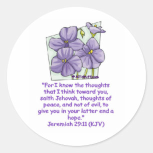 Het 29:11 van Jeremiah Ronde Sticker