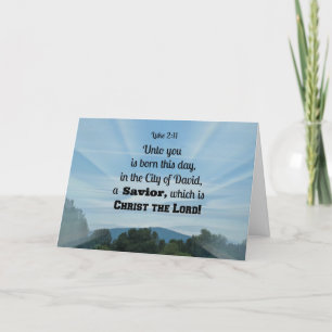 Het 2:11 Unto van Luke bent u geboren deze dag, in Feestdagen Kaart