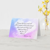 Het 3:18 van Ephesians hoe wijd en diep is liefde Kaart (Gele Bloem)